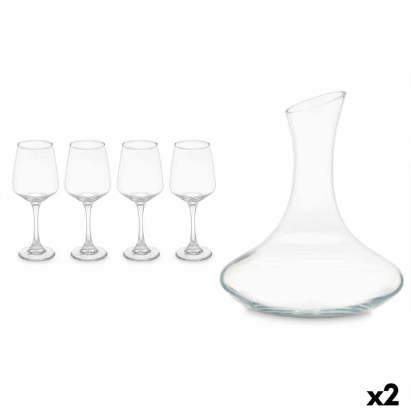 Weinset Durchsichtig Glas 420 ml 1,8 L (2 Stück)
